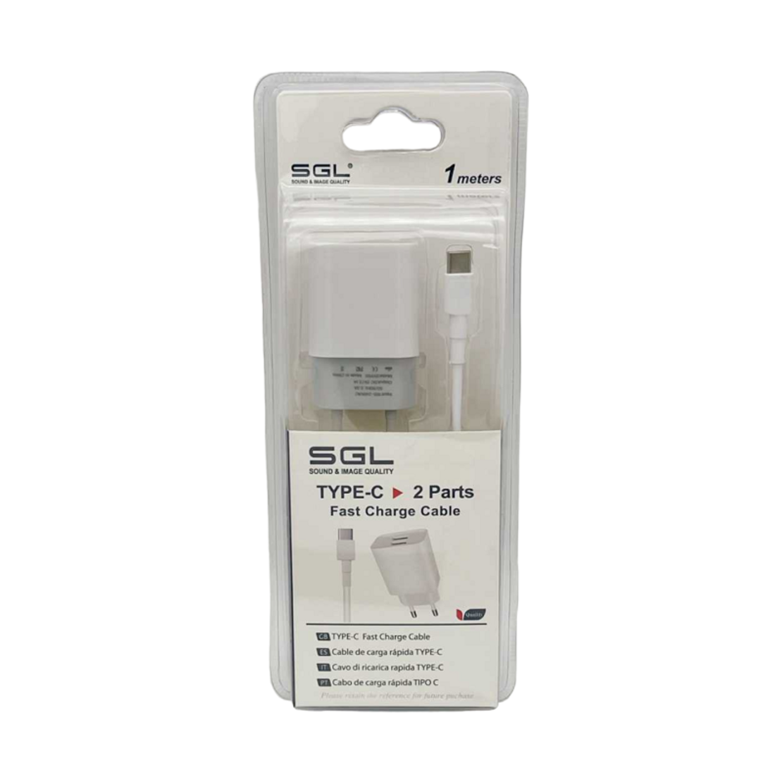 Адаптер за зареждане с TypeC кабел и 2 USB порта - D1-S2 - 1м - 099576