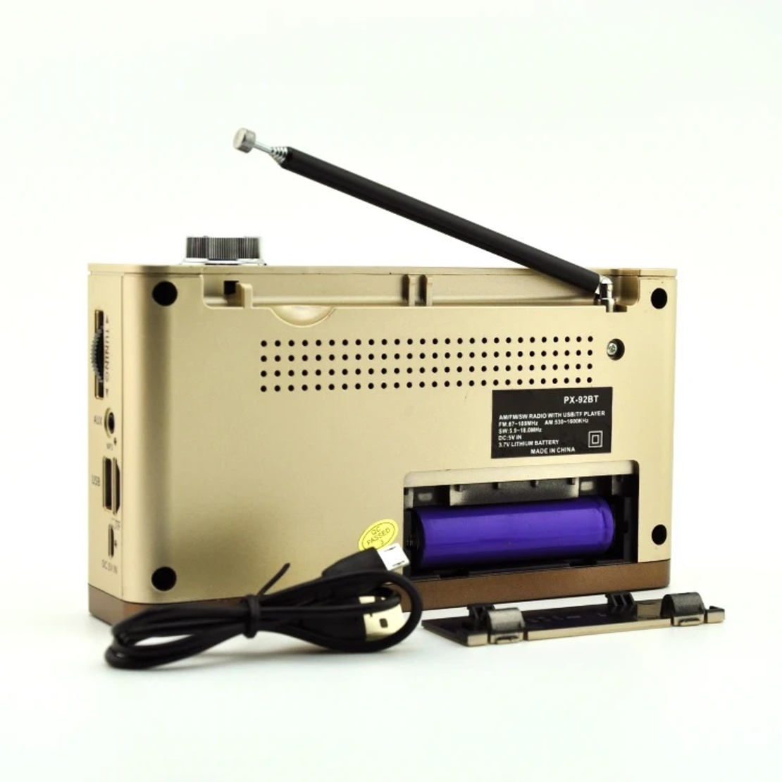 Акумулаторно радио - PX -92BT - 000923 - Златисто