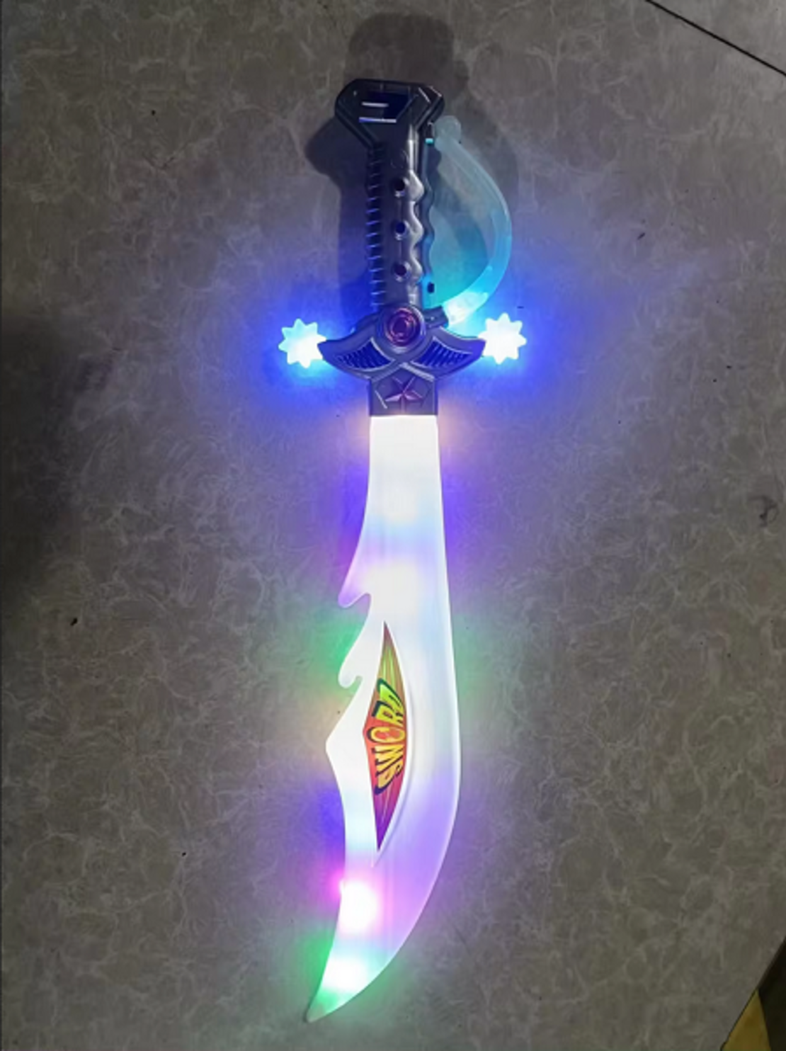 Детски меч с цветни LED светлини - 5139A - 347472