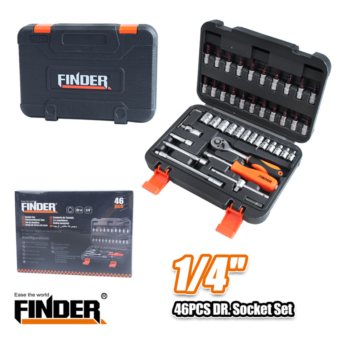 Комплект тресчотка с гайки 1/2 - 46pcs - Finder - 192541
