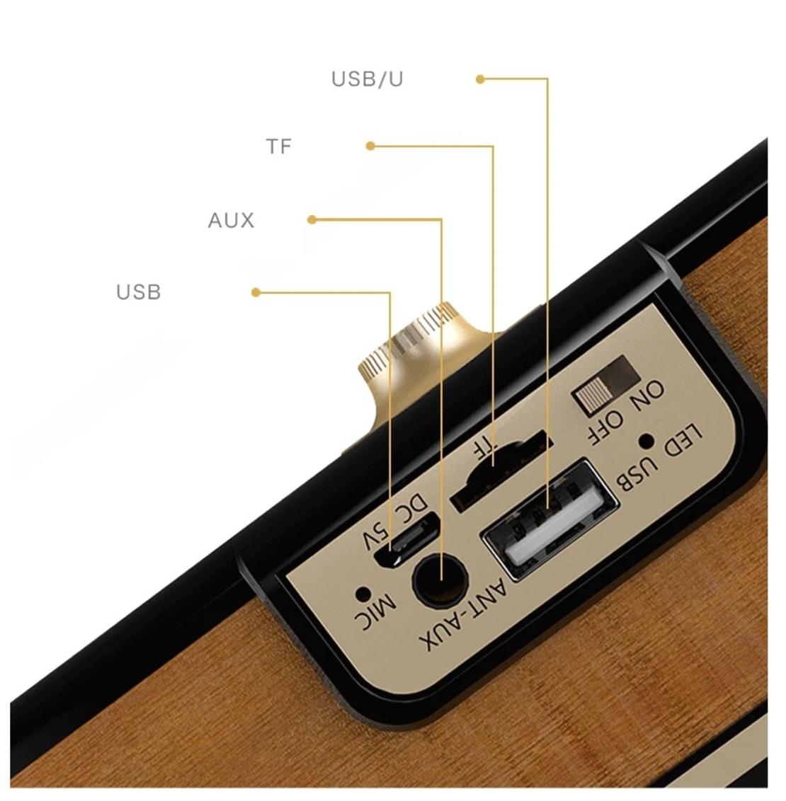 Безжична Bluetooth тонколона - KM-7 - 886359 - Светло кафява