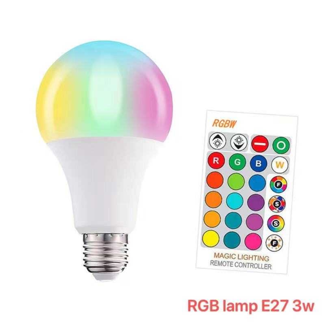 Крушка LED RGB - E27 - 3W - 313540