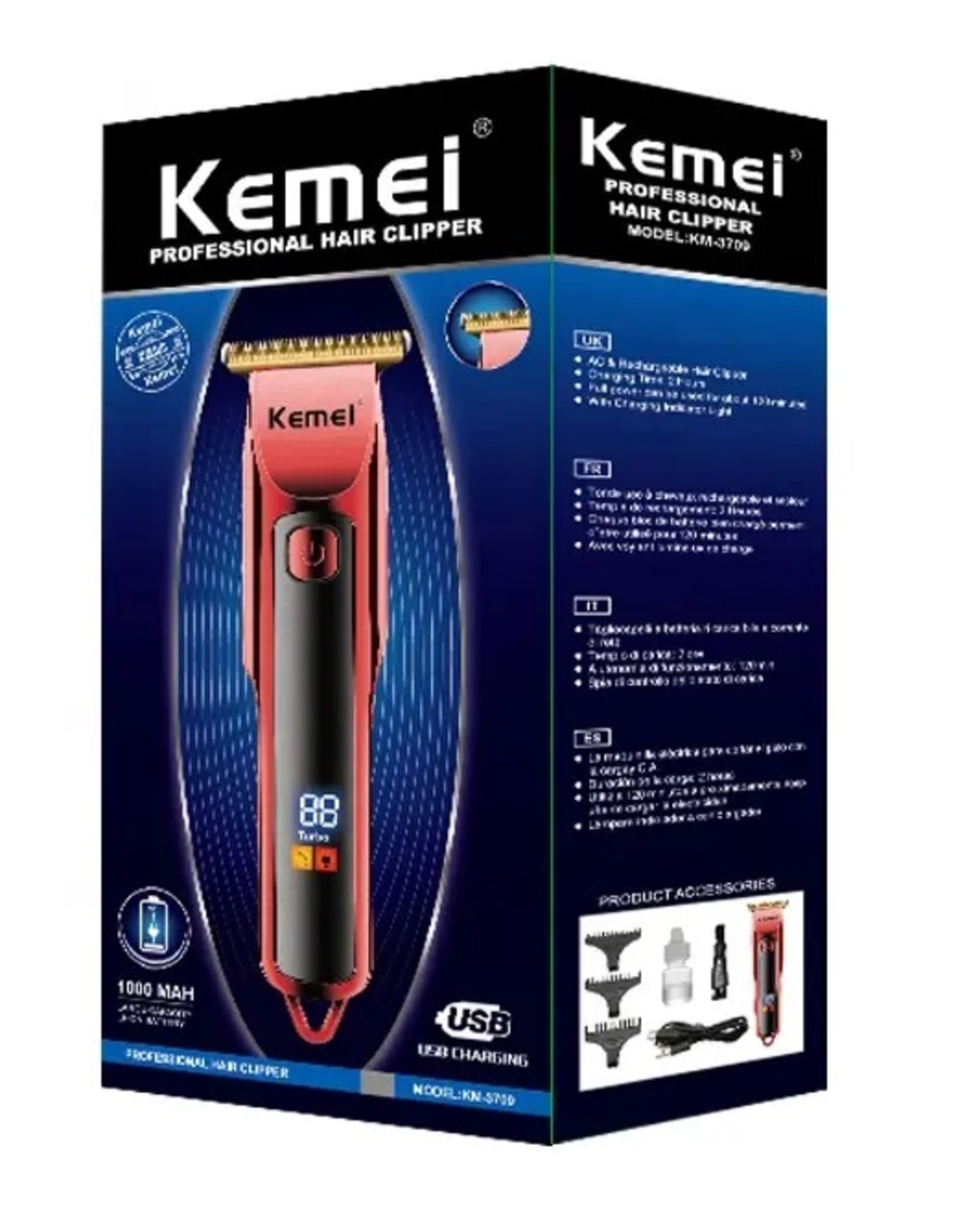 Машинка за подстригване - KM-3709 - Kemei