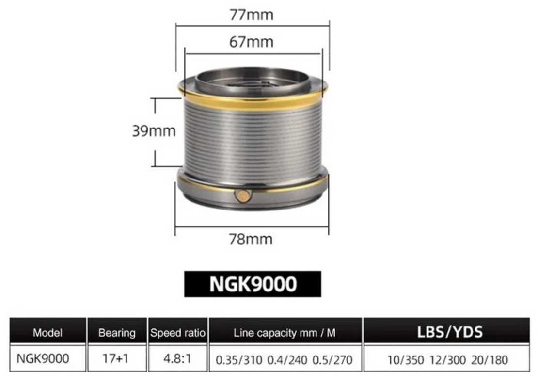 Макара за риболов - NGK9000 - 31058