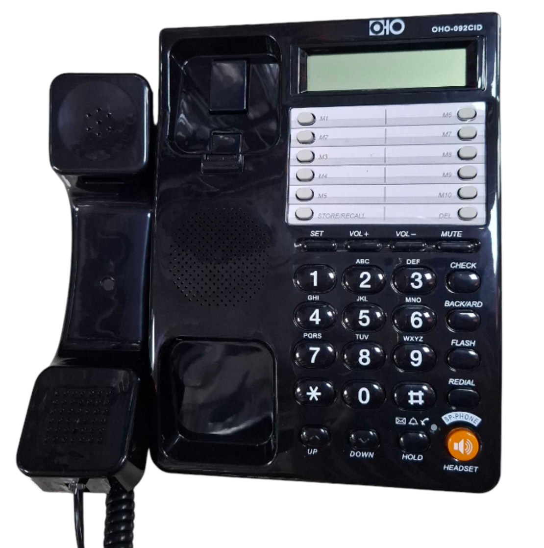 Стационарен телефон с кабел - OHO - 092 - 300757 - Черен