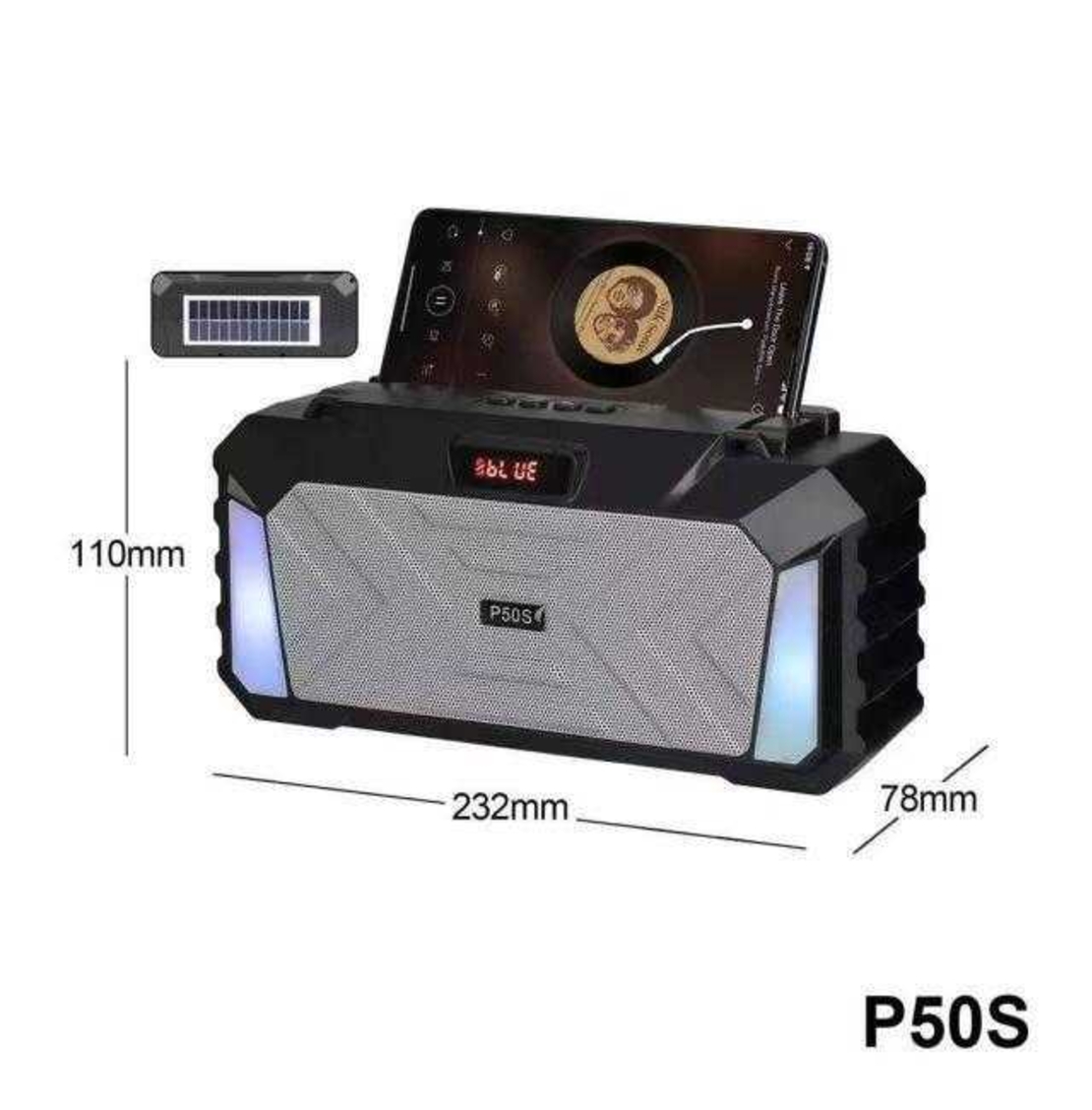 Безжична Bluetooth тонколона със соларен панел - P50S - 884669