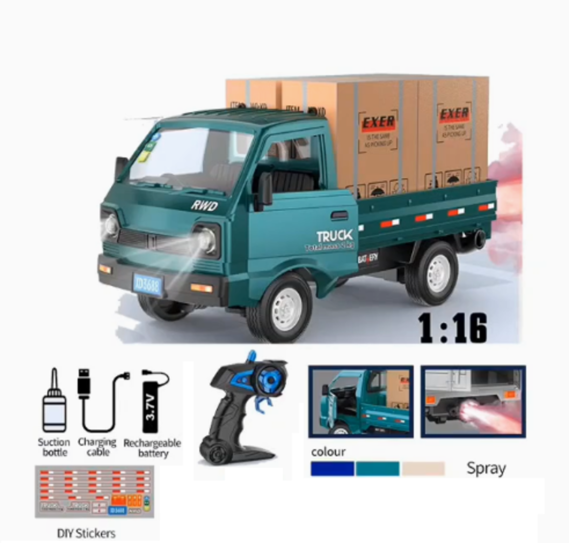 Детски камион с дистанционно управление и светлини - 3688-G152A - 2.4G-1:16 - 730126