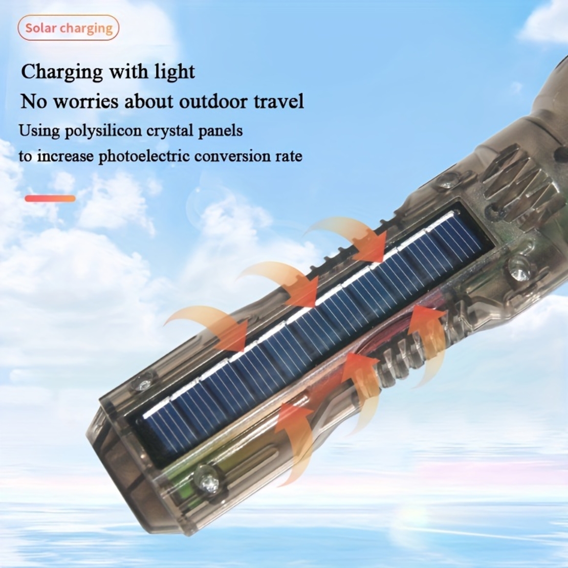 Акумулаторен LED фенер със соларен панел - X38 - 374509