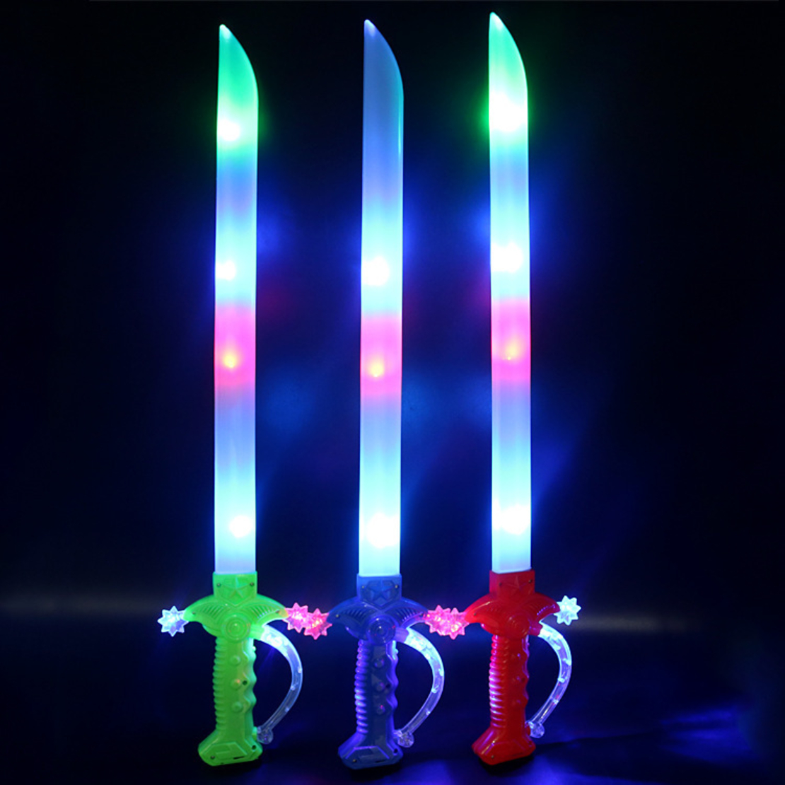 Детски меч с цветни LED светлини - 5138B - 204110