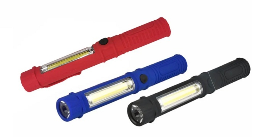 Мини LED акумулаторно фенерче - Прът - 909A - 219095 - Черен