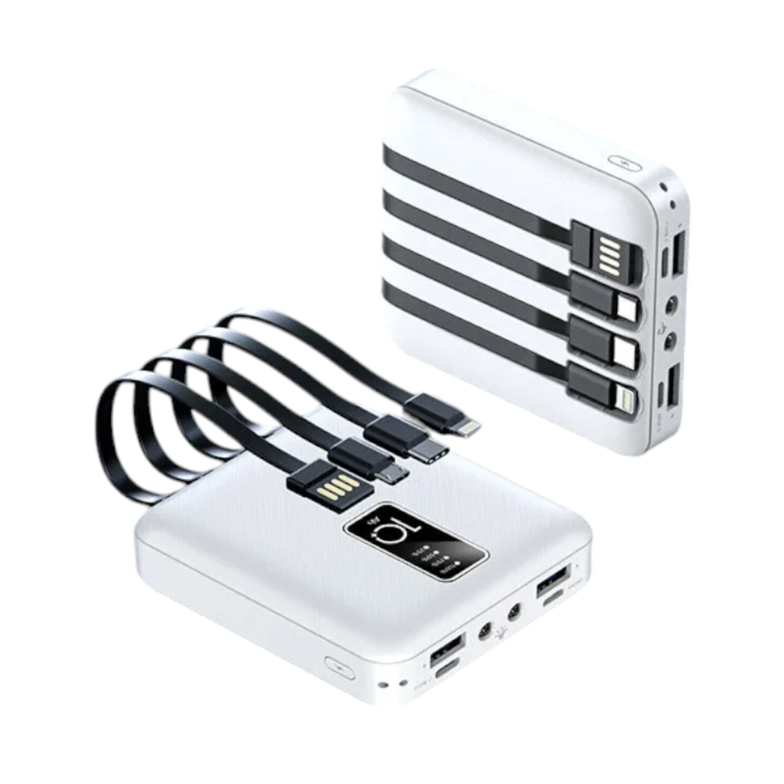 Външна батерия - мини - 4в1 - 10.000mah - S-341 - 884485 - Бяла