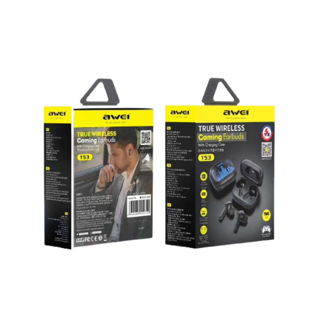 Безжични слушалки с калъф за зареждане - Bluetooth - T53 - AWEI - 888780