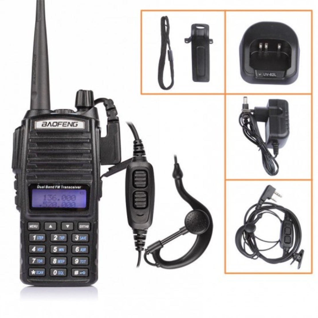 Преносима радиостанция – UHF/VHF – 5W – UV82 – Baofeng – 463082
