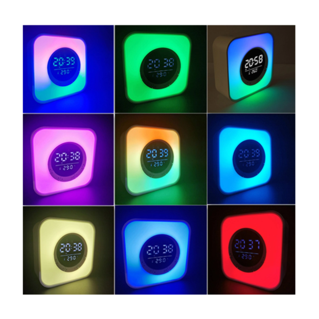 Безжична Bluetooth тонколона LED и цифров часовник - P10 - 810811