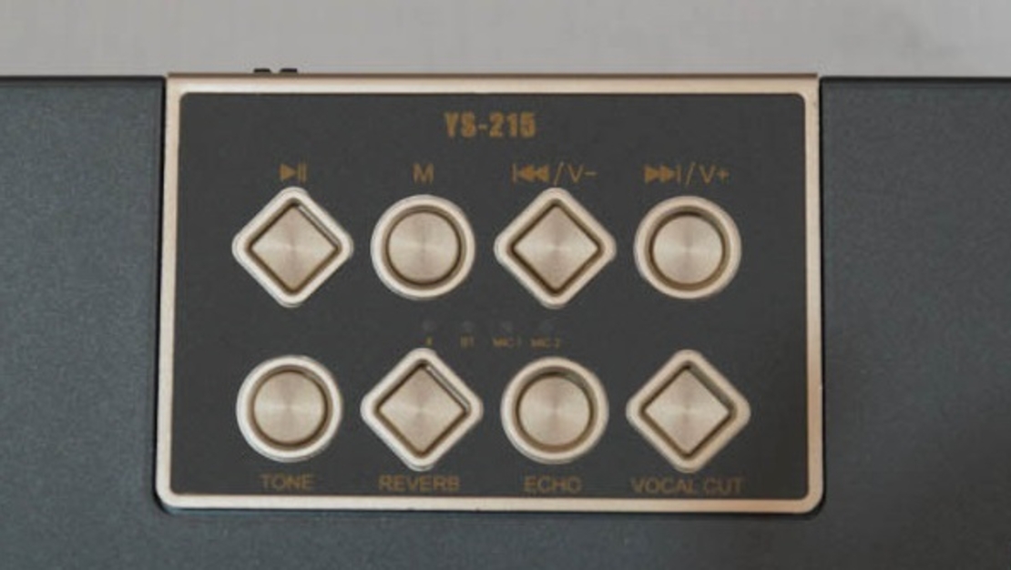 Безжична Bluetooth тонколонка с 2 микрофона караоке - YS215 - 887271 - Сребриста