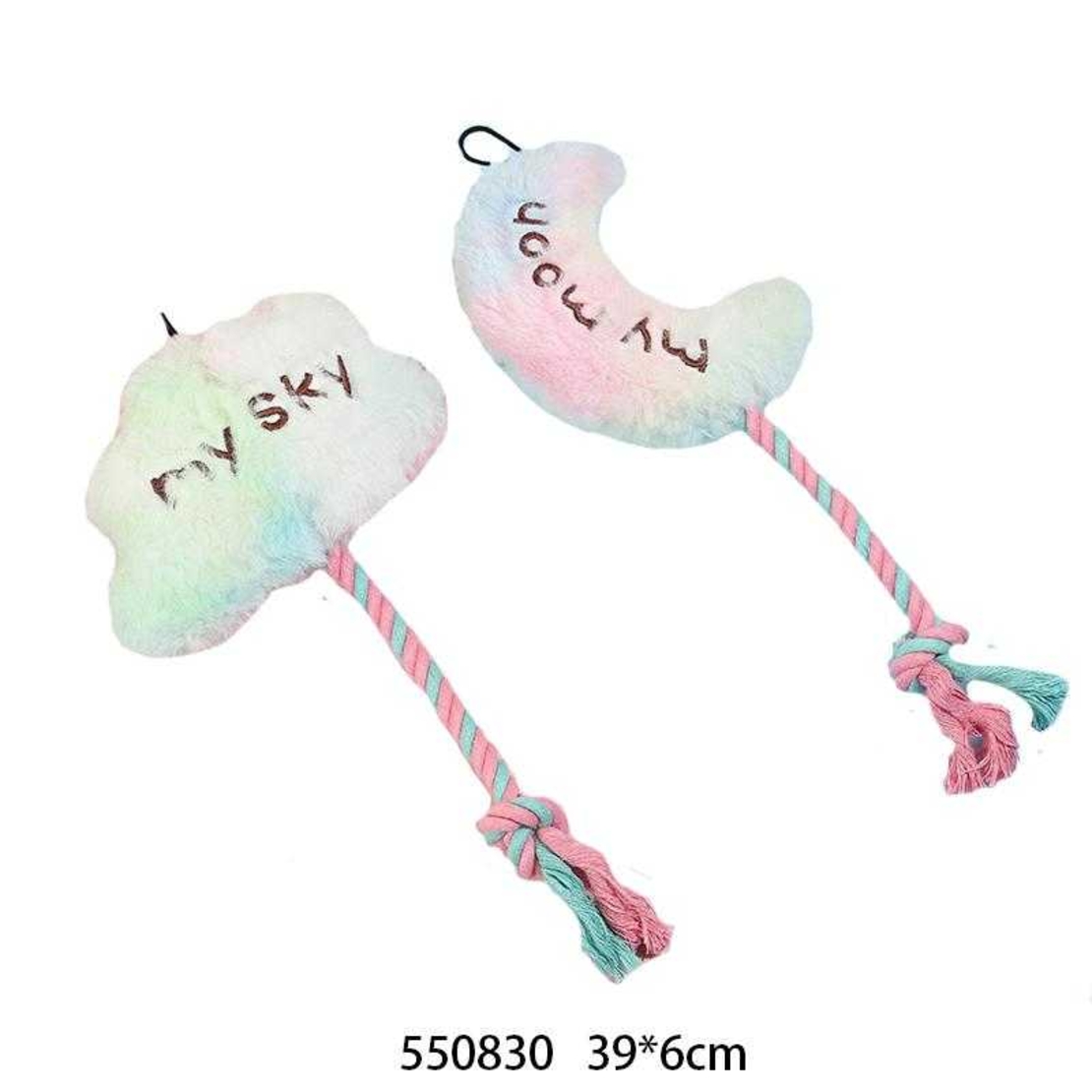 Плюшена играчка за кучета с въже – 39x6см – 550830