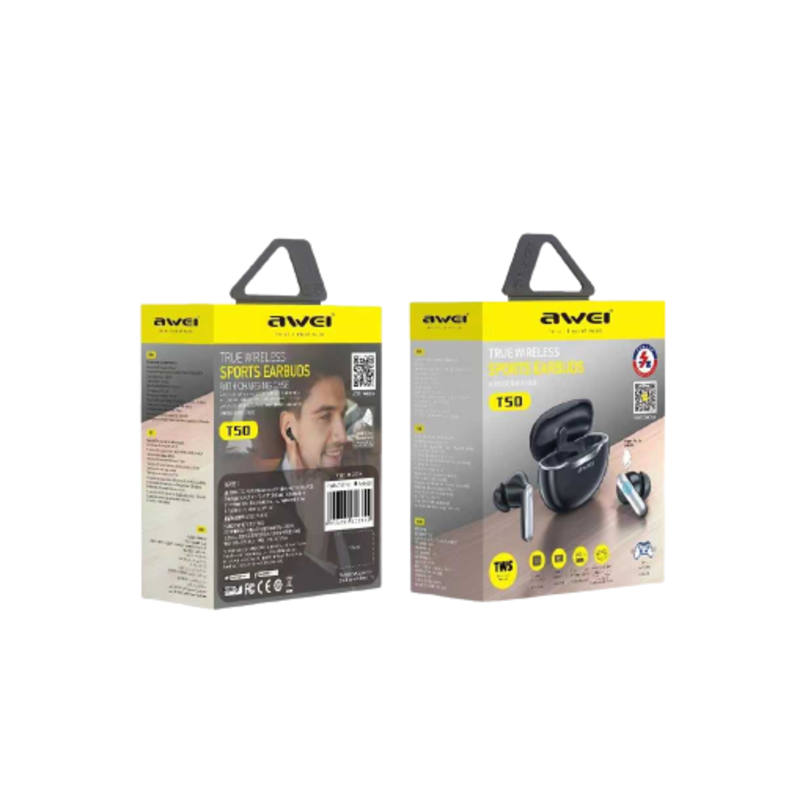 Безжични слушалки с калъф за зареждане - Bluetooth  - T50 - AWEI - 888667