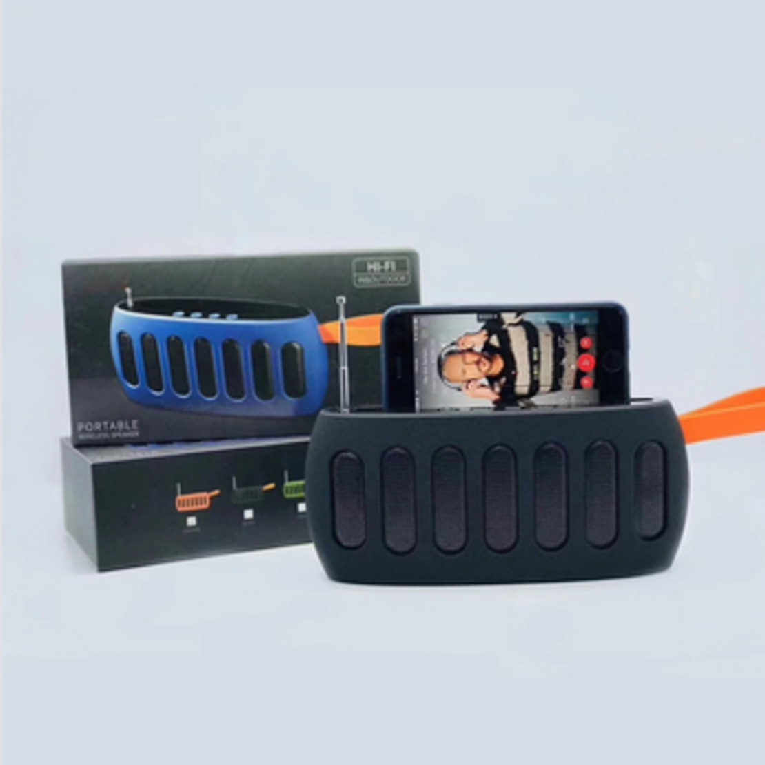 Безжична Bluetooth тонколона с поставка за смартфон - LP-V13 - 700865 - Черна