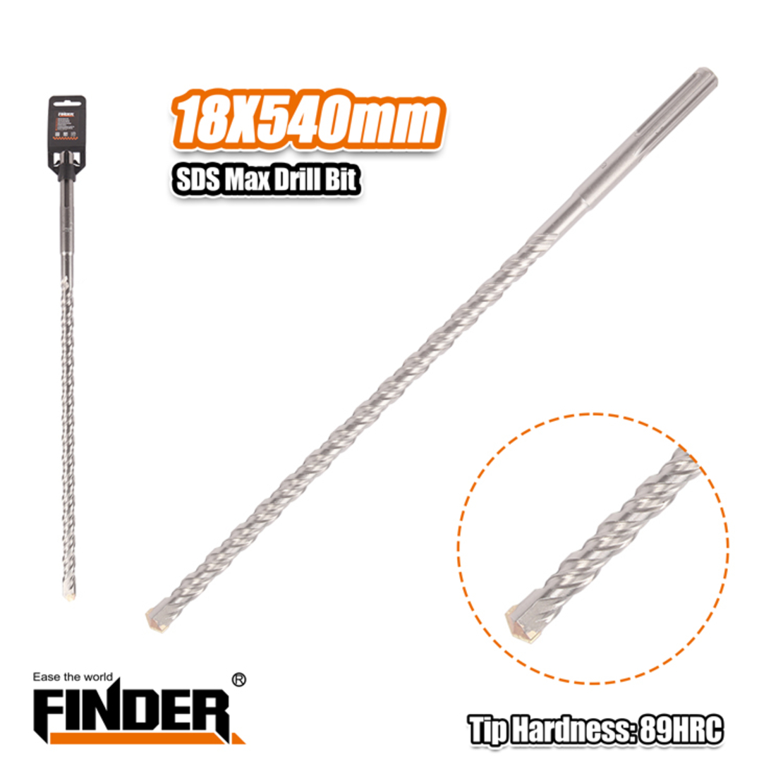 Свредло за бетон SDS MAX - 18x540mm - Finder - 196424