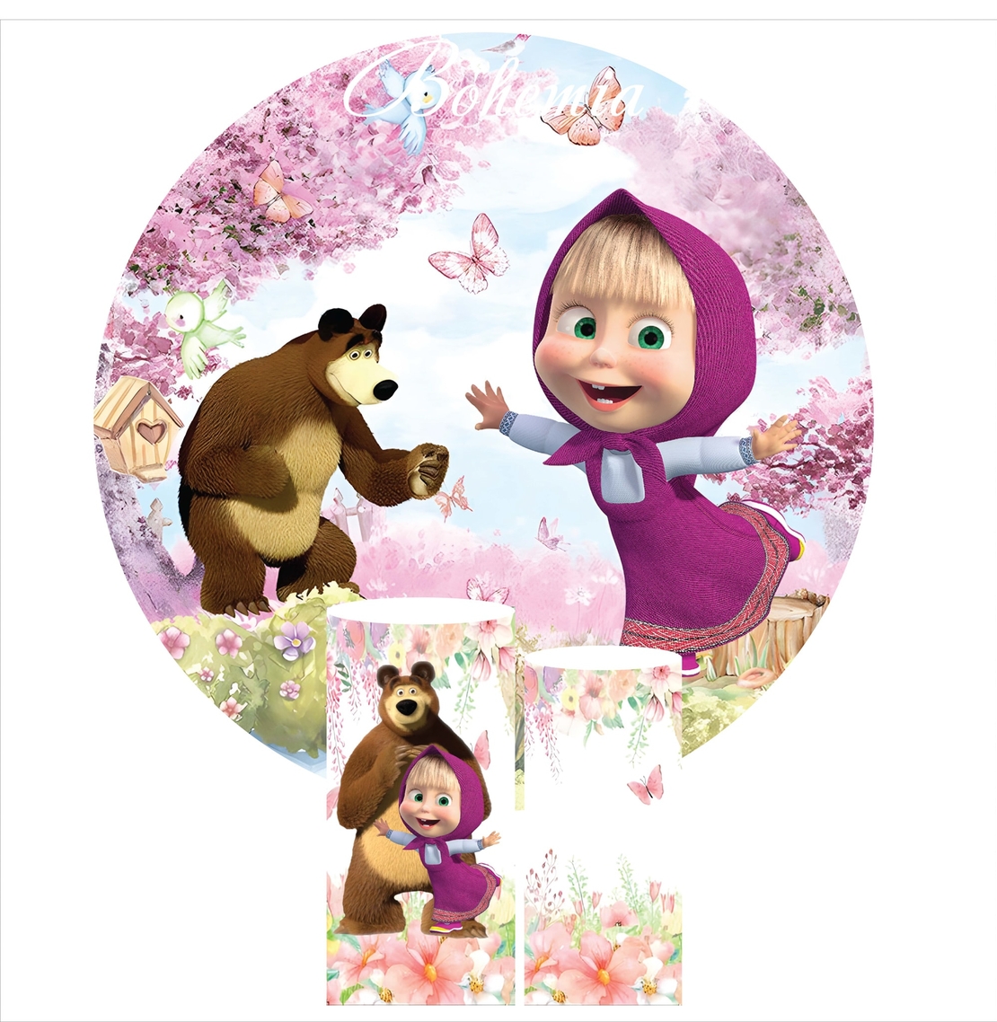 Фон винил Маша и Мечокът