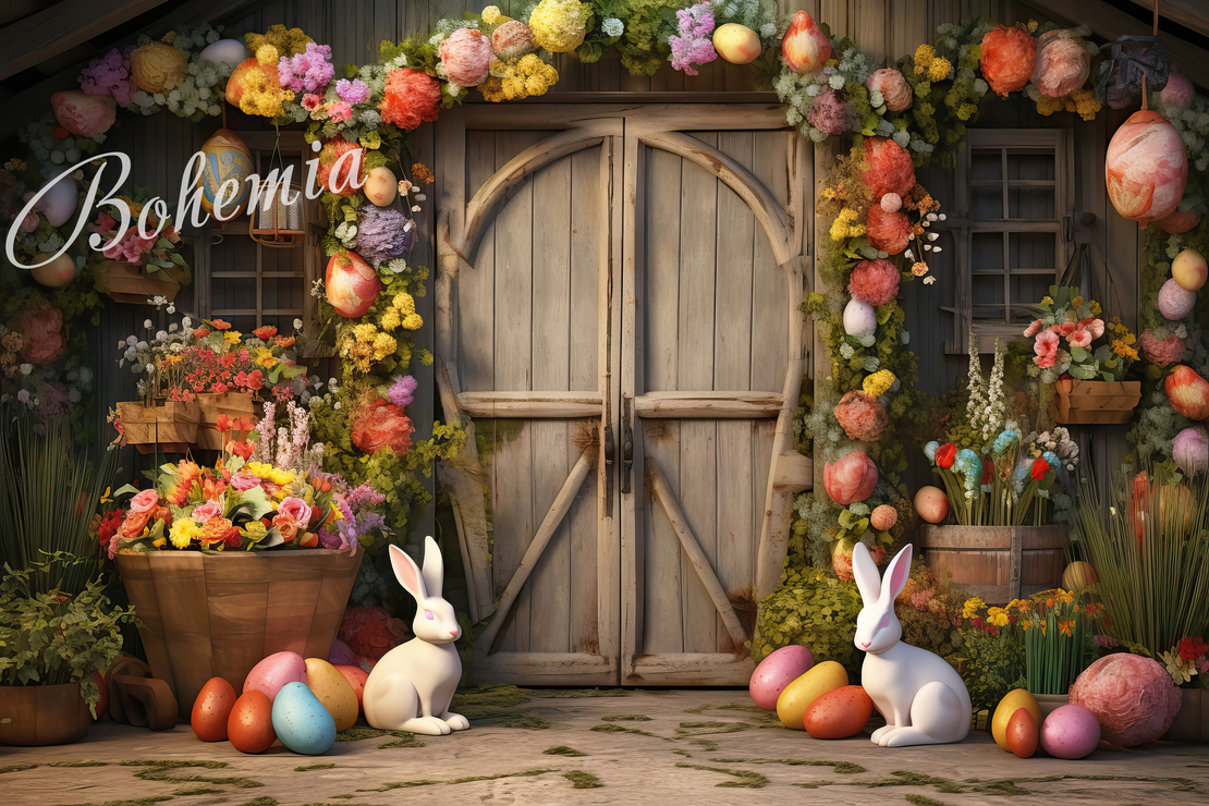 Пролетен Великденски фотографски фон 25