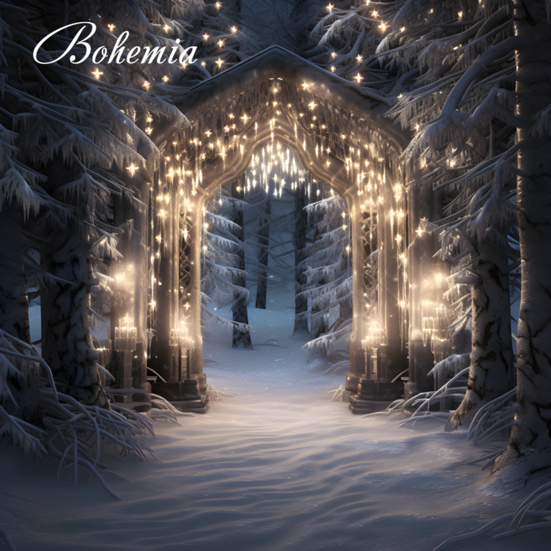 Коледен фон - пейзаж 05