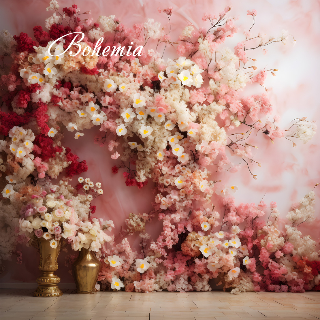 Пролетен фотографски фон с цветя 09