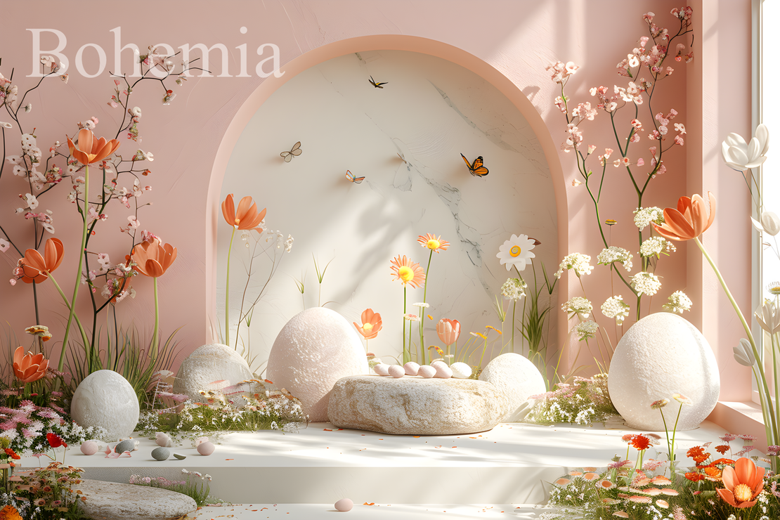 Пролетен Великденски фотографски фон 34