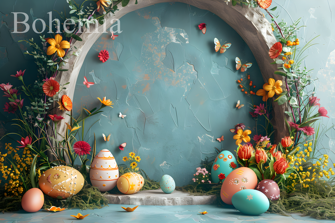 Пролетен Великденски фотографски фон 16