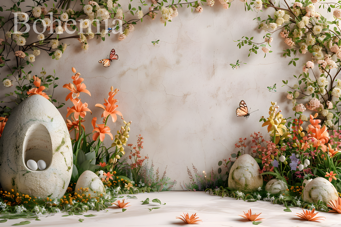 Пролетен Великденски фотографски фон 14