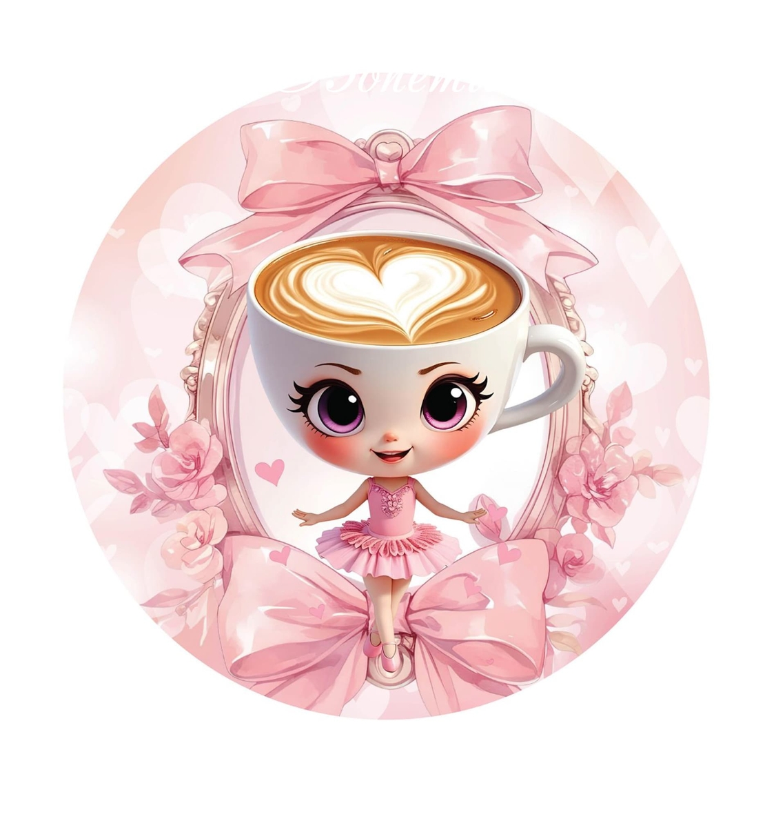 Фон винил Балерина Капучина