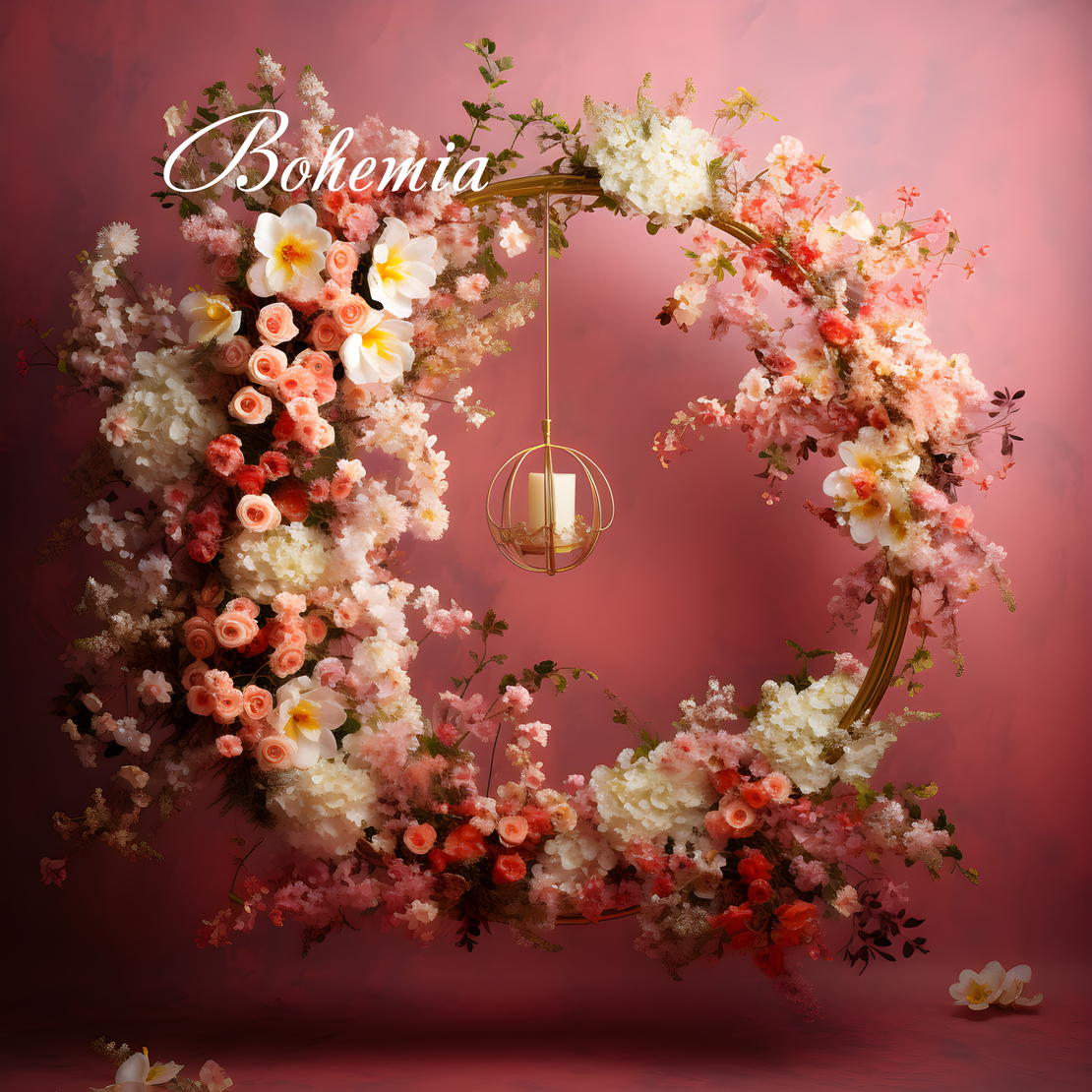 Пролетен фотографски фон с цветя 15