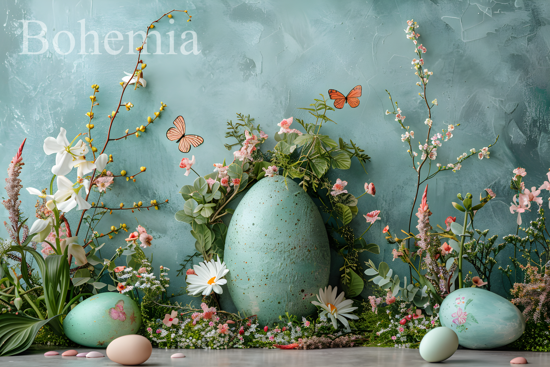 Пролетен Великденски фотографски фон 06