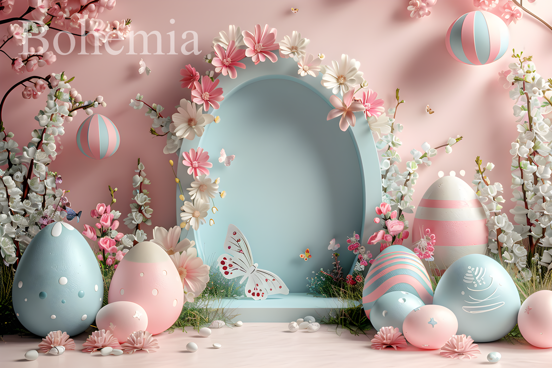 Пролетен Великденски фотографски фон 32
