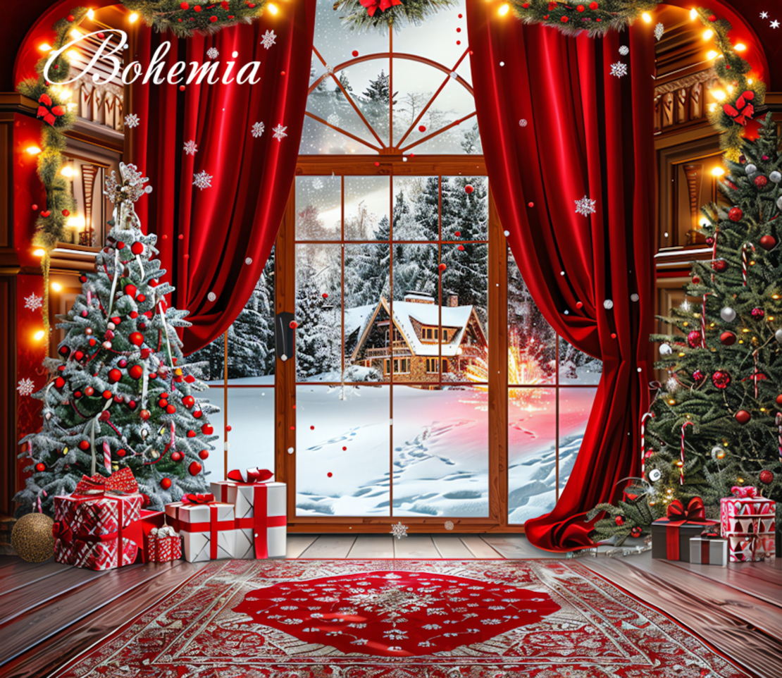 Коледен фон - класическа Коледа 08