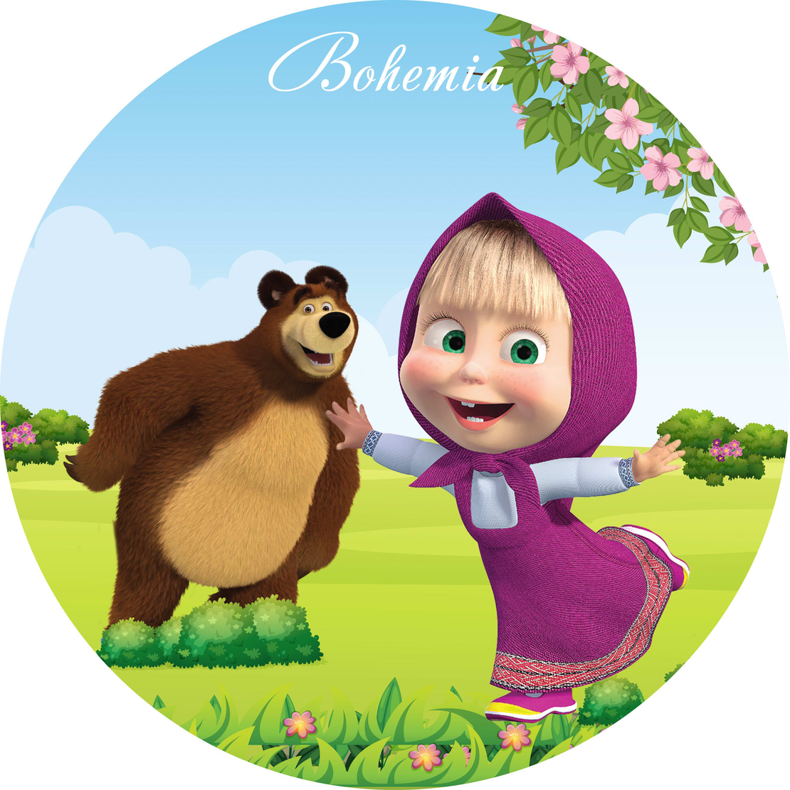 Фон винил Маша и Мечокът