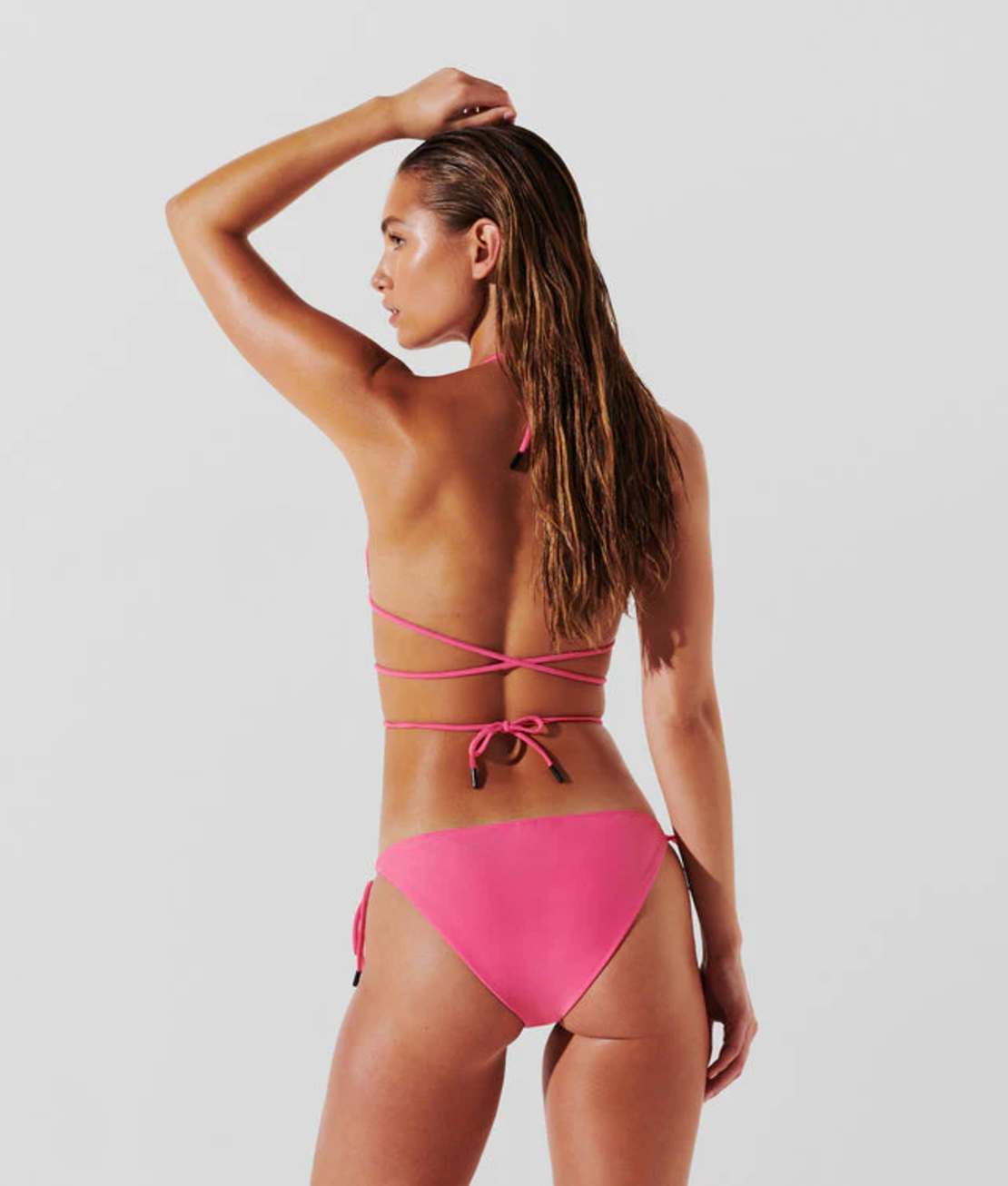 Karl Lagerfeld Triangle Logo Bikini Top • L