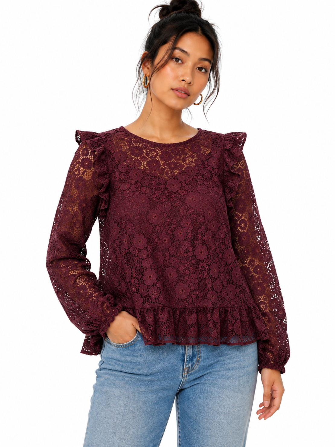 Vero Moda дантелена блуза • M