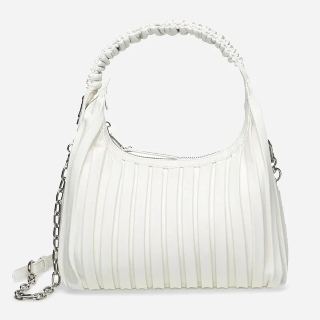Steve Madden Bgeneve White Chain Bag