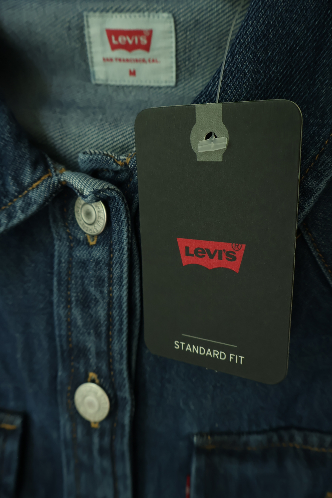 Levi’s тъмносиня дънкова рокля-риза Standard Fit - M