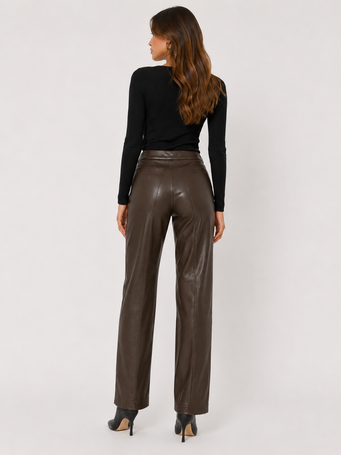 Vero Moda кожен панталон Straight Fit • 38 / М