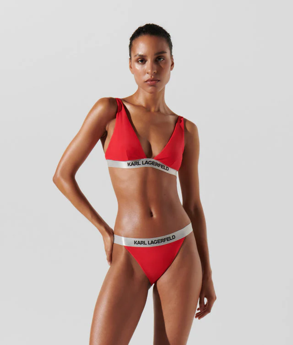 Karl Lagerfeld Logo Bikini Bottom W/ Elastic • S