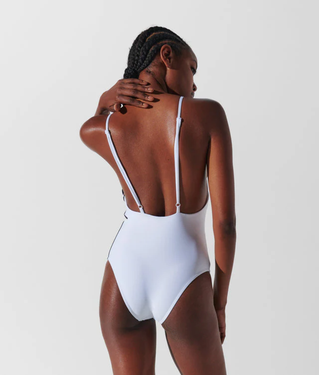 Karl Lagerfeld Elongated Logo Swimsuit • M