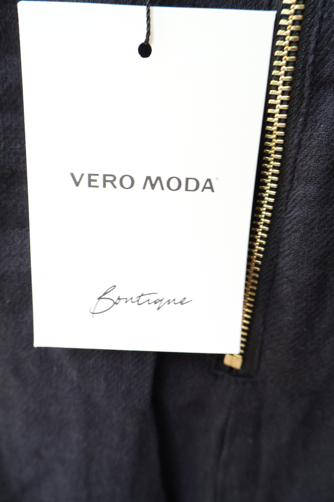 Vero Moda Черен ленен панталон • M
