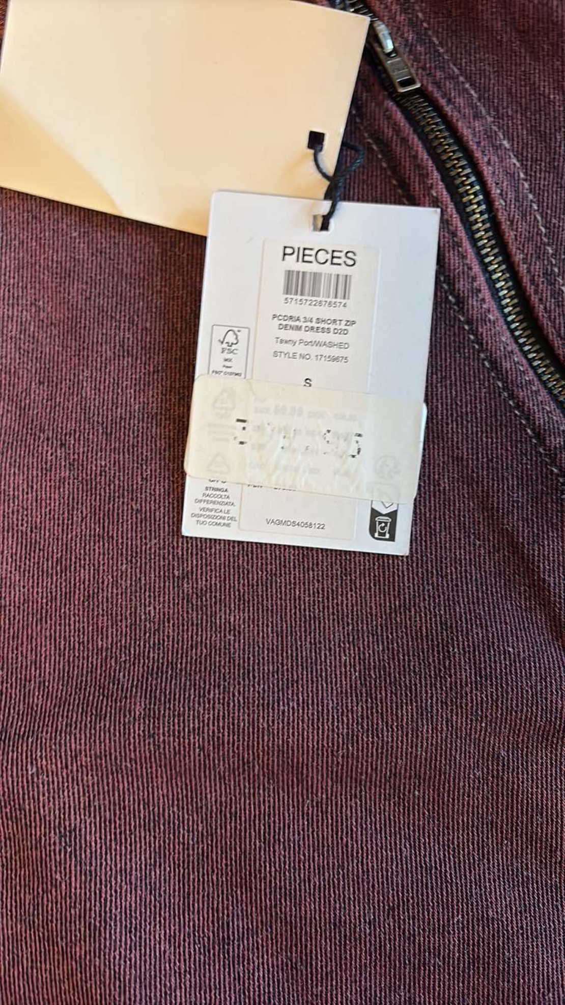 Pieces Poppy деним рокля • S Oversized