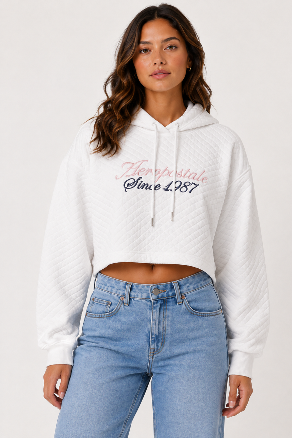 AÉROPOSTALE Cropped суичър • XL