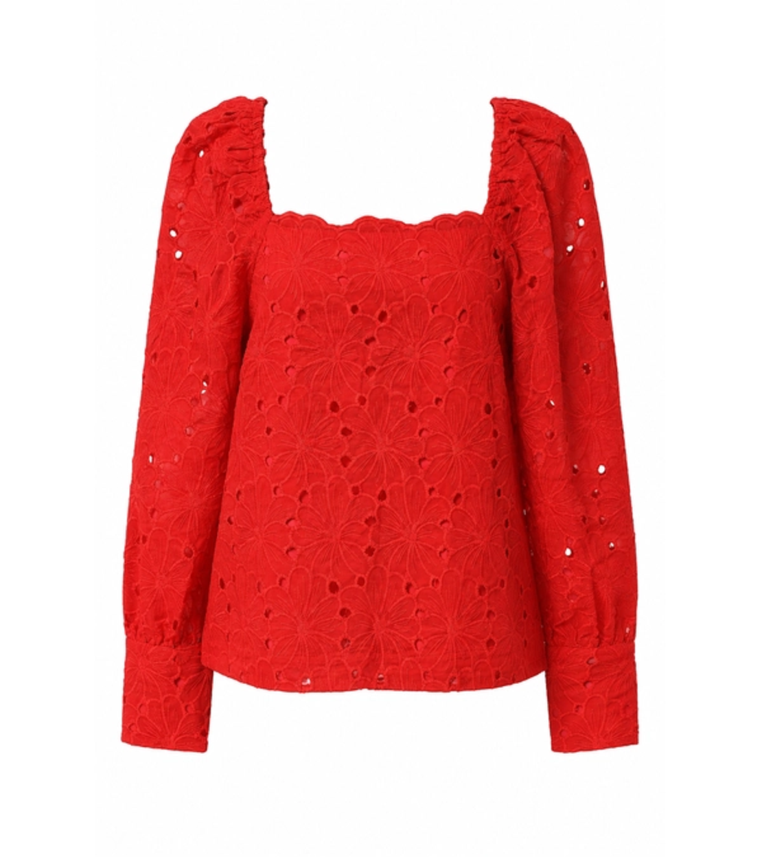 Vero Moda Бродирана блуза Ribbon Red • M