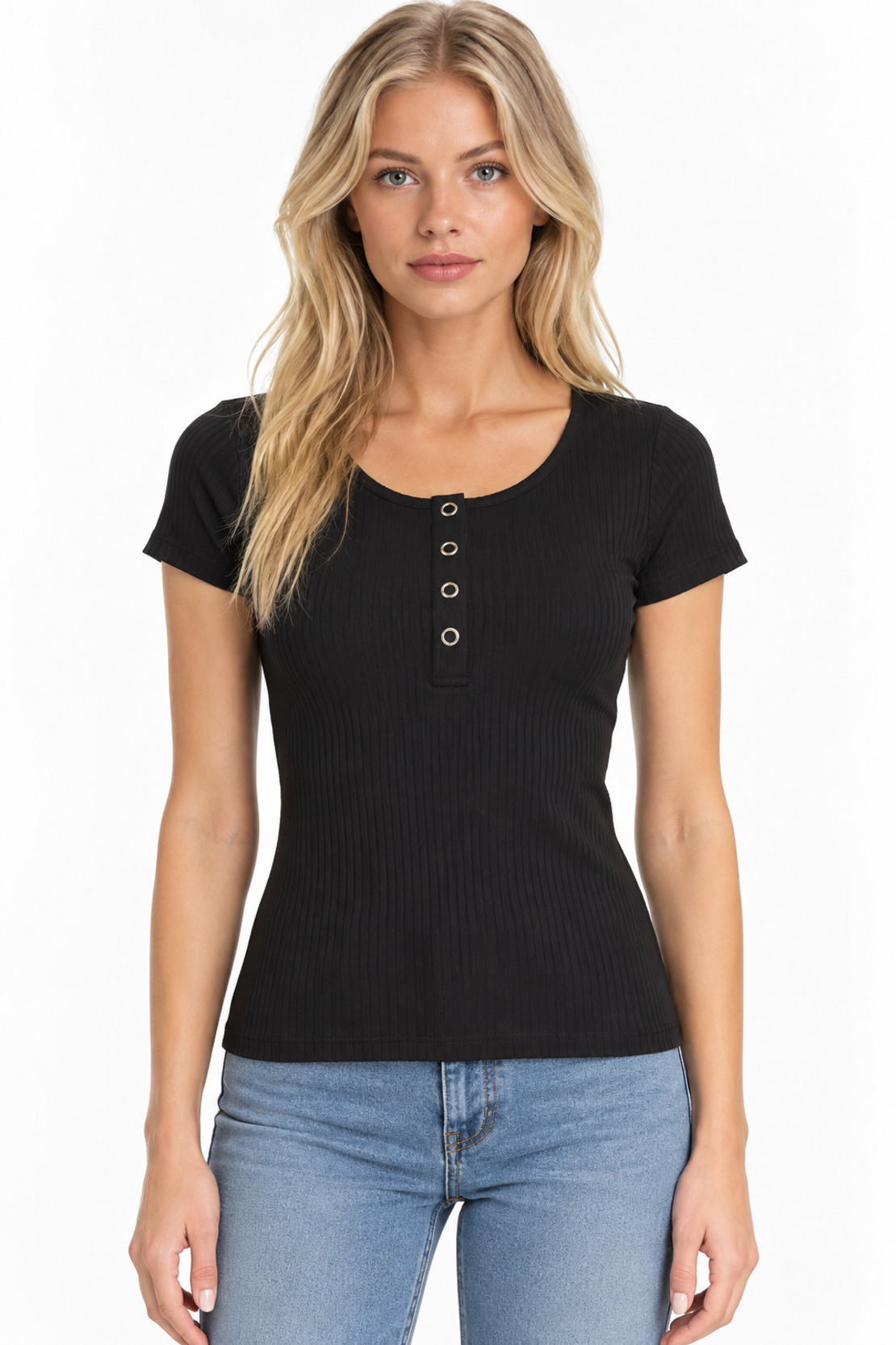 PIECES PCKITTE дамски рипсен топ • XS