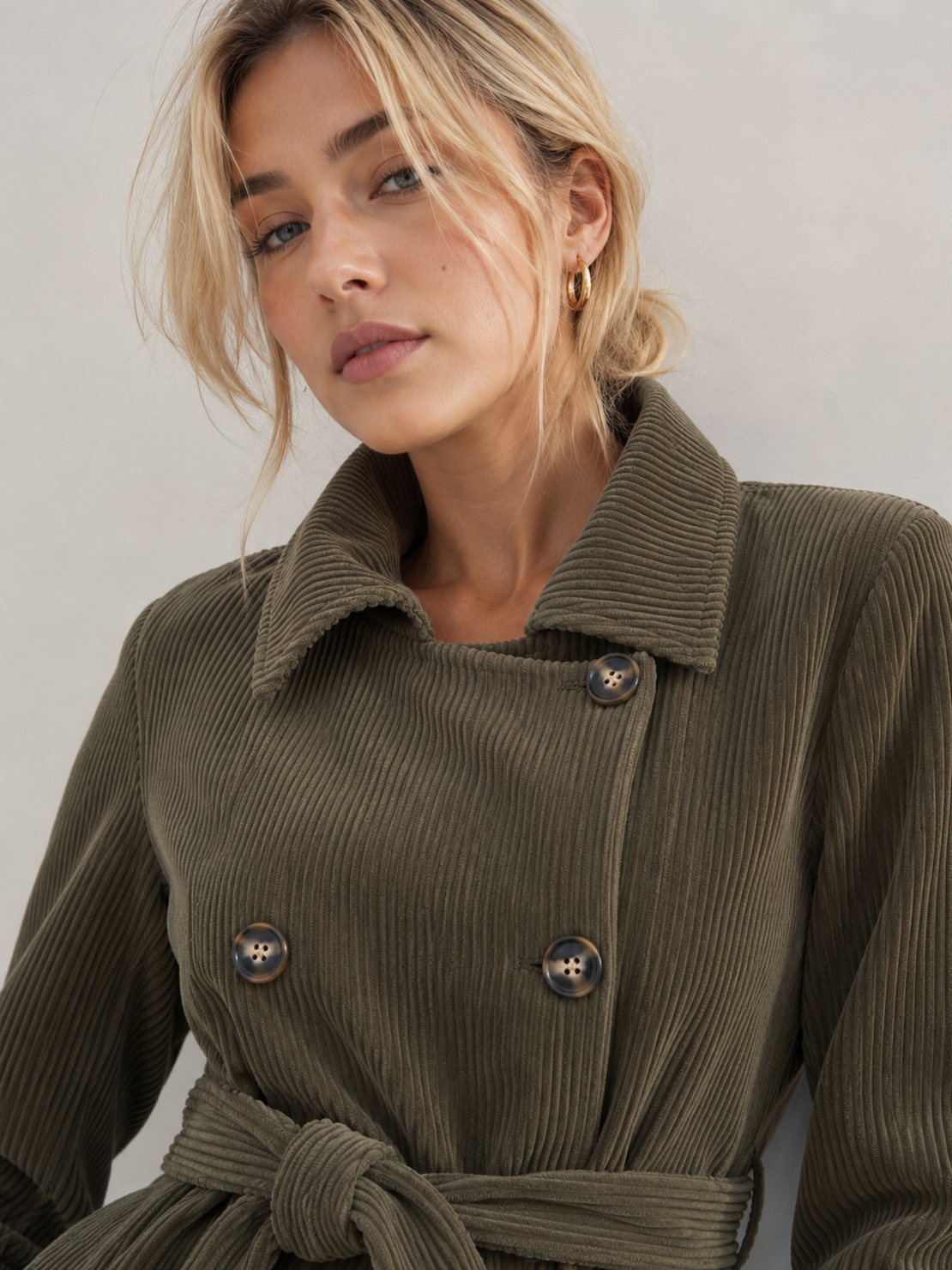 Vero Moda тренч от едро кадифе • M/L