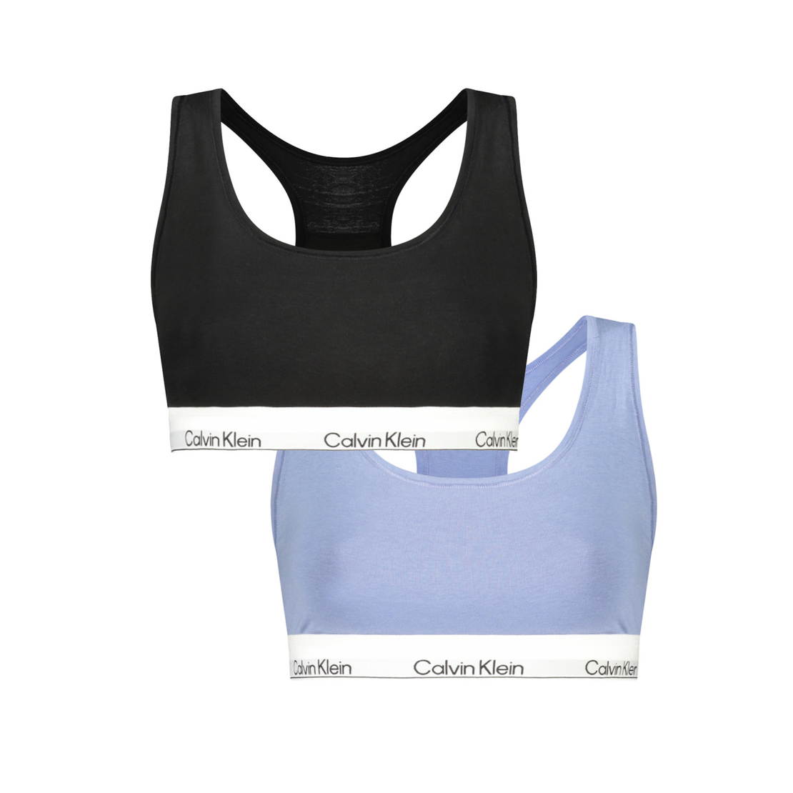Calvin Klein Logo Bralette дамско бюстие 2 броя/опаковка  - L